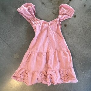 ZARA WOMEN’S OFF THE SHOULDER RUFFLE MINI DRESS, SIZE X-SMALL, PINK